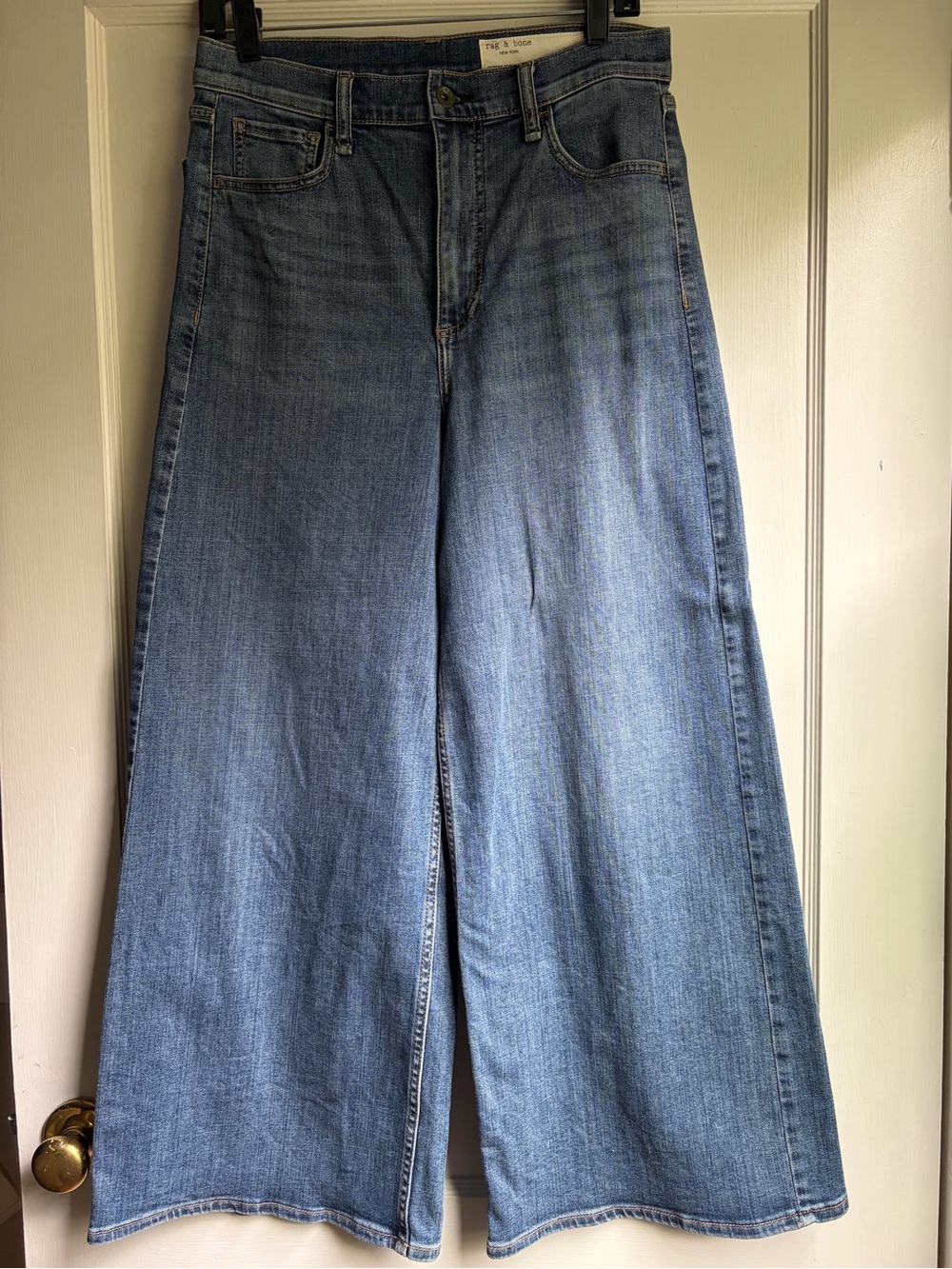 rag & bone Serena Wide-Leg Cropped Jeans